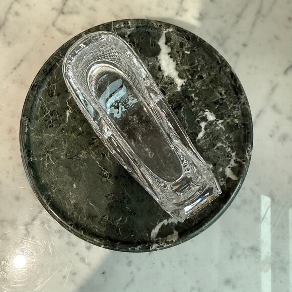 Godinger Crystal Scotch Tape Dispenser Cut Glass Office Desk Decor - Picture 2 of 6